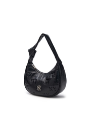 1456 - Túi MLB Korea Classic Mono Crack Embo Hobo Bag New York Yankees Black 3ABQMV15N-50BKS [HÀNG CHÍNH HÃNG]