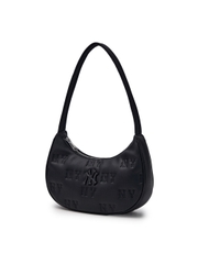 1157 - Túi Kẹp Nách MLB Hobo Embo Monogram New York Yankees 3ABQS024N- 50BKS Đen  [HÀNG CHÍNH HÃNG]