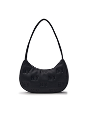1157 - Túi Kẹp Nách MLB Hobo Embo Monogram New York Yankees 3ABQS024N- 50BKS Đen  [HÀNG CHÍNH HÃNG]