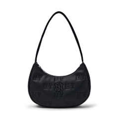 1157 - Túi Kẹp Nách MLB Hobo Embo Monogram New York Yankees 3ABQS024N- 50BKS Đen  [HÀNG CHÍNH HÃNG]