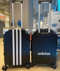 724 -  Vali Adidas Đen Sọc Trắng - Size Cabin 22 Xách Tay - Đen [HÀNG CHÍNH HÃNG]