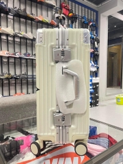 646 -  Vali Adidas Sticker Power - Size Cabin 22 Xách Tay - Trắng Kem [HÀNG CHÍNH HÃNG]