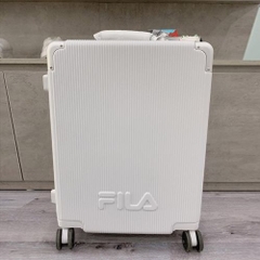 735 -  Vali Fila Embossed Logo - Size Cabin 22 Xách Tay - Trắng [HÀNG CHÍNH HÃNG]