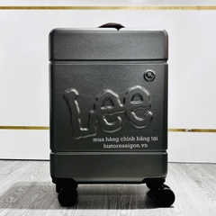 2674 - Vali Lee Size 20 Xách Tay Embossed Logo Xám Chì (Mang Lên Máy Bay) [HÀNG CHÍNH HÃNG]