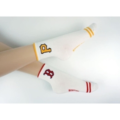 244 -  Vớ/Tất Korea MLB Thể Thao - Cổ Lửng - Big P Vàng [HÀNG CHÍNH HÃNG]