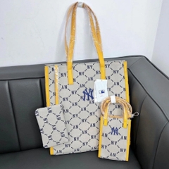 743 -  Túi MLB Tote Mono Diamond Jackquard NY Beige - Be - Code 3AORM012N 50BGS [HÀNG CHÍNH HÃNG]