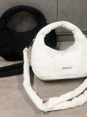 596 -  Túi Đeo Chéo Nữ WHOAU Padded Hobo Bag Ivory Màu Đen - WHBGD4V11A3999900 [HÀNG CHÍNH HÃNG]