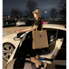 743 -  Túi MLB Tote Mono Diamond Jackquard NY Beige - Be - Code 3AORM012N 50BGS [HÀNG CHÍNH HÃNG]