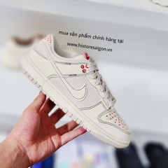 076 -  Giày Nike Dunk Nike Dunk Low SE ‘Sashiko Light Orewood Brown’ - Trắng Kem - Code DV0834 100 [HÀNG CHÍNH HÃNG]