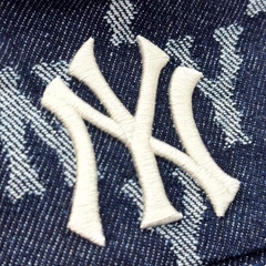 032 -  Nón Bucket MLB Xanh Dương Monogram NY [HÀNG CHÍNH HÃNG]