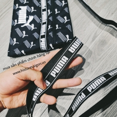 054 -  Túi Puma Đen Monogram - Bản rộng [HÀNG CHÍNH HÃNG]