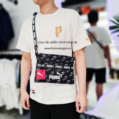 054 -  Túi Puma Đen Monogram - Bản rộng [HÀNG CHÍNH HÃNG]