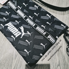 054 -  Túi Puma Đen Monogram - Bản rộng [HÀNG CHÍNH HÃNG]