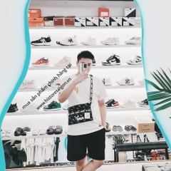 054 -  Túi Puma Đen Monogram - Bản rộng [HÀNG CHÍNH HÃNG]