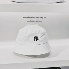 069 -  Nón Bucket MLB Trắng NY [HÀNG CHÍNH HÃNG]