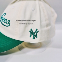 042 -  Nón MLB Trắng Kem - Yankee xanh lá [HÀNG CHÍNH HÃNG]