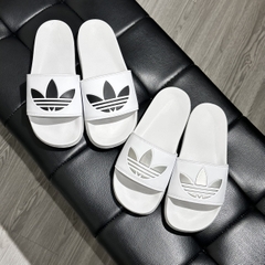 011 -  Dép Adidas Adilette Lite - Trắng - Logo Bạc [HÀNG CHÍNH HÃNG]