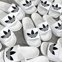 010 -  Dép Adidas Adilette Lite - Trắng - Logo đen [HÀNG CHÍNH HÃNG]