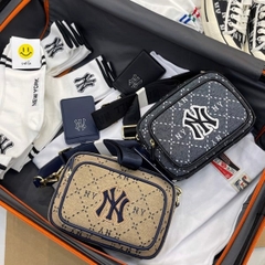 463 -  Túi Đeo Chéo MLB NY Monogram JQD - Đen Xám - Code 7ACRMD73N-50BKS [HÀNG CHÍNH HÃNG]