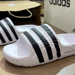 219 -  Dép Adidas Adilette 22 - Trắng Sọc Đen [HÀNG CHÍNH HÃNG]