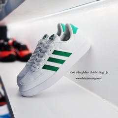 251 -  Giày Adidas Break Net 2.0 - Wht/Gre - Trắng Sọc Xanh Lá [HÀNG CHÍNH HÃNG]