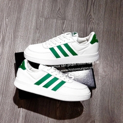 251 -  Giày Adidas Break Net 2.0 - Wht/Gre - Trắng Sọc Xanh Lá [HÀNG CHÍNH HÃNG]