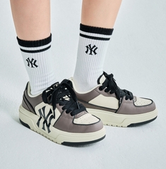 233 -  Giày MLB Chunky Liner Basic NY Nâu Vintage - Charcoal Grey - 3ASXCLB3N [HÀNG CHÍNH HÃNG]