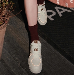 238 -  Giày MLB Liner Big B Monogram - Trắng Viền Nâu LV - Code 3ASXCLR3N-43BRS [HÀNG CHÍNH HÃNG]