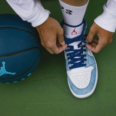 289 - Giày Nike Air Jordan 1 MID FRENCH BLUE DN3706 401 [HÀNG CHÍNH HÃNG]