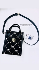 492 -  Túi MLB NY Monogram - Phonebag Dọc - Đen - Code 7ACRMD34N-50BKL [HÀNG CHÍNH HÃNG]