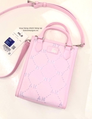 488 -  Túi MLB NY Monogram - Phonebag Dọc - Hồng Pinky - Code 7ACRMD34N 50PKL [HÀNG CHÍNH HÃNG]