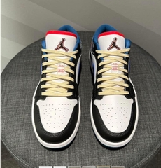 519 -  Giày Nike Air Jordan 1 Low Blue Sashiko FV3622 141 [HÀNG CHÍNH HÃNG]