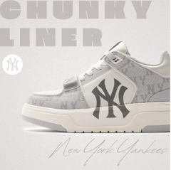 536 -  Giày MLB Liner Mid Monogram NY - Trắng Xám - Code 3ASXCDN3N-50GRS [HÀNG CHÍNH HÃNG]