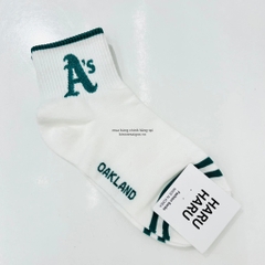 529 -  Vớ/Tất Korea MLB Thể Thao - Cổ Thấp - AS Xanh Lá [HÀNG CHÍNH HÃNG]