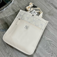 564 -  Túi MLB NY Monogram Sub Bag - Túi Đứng - Trắng Kem - Code 7AUBMD34N 50IVS [HÀNG CHÍNH HÃNG]