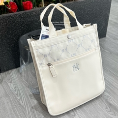 564 -  Túi MLB NY Monogram Sub Bag - Túi Đứng - Trắng Kem - Code 7AUBMD34N 50IVS [HÀNG CHÍNH HÃNG]