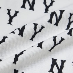 702 -  Áo Polo MLB Front Pattern Collar NY Monogram - Trắng Ivory - Code 3APQM0443 50IVS [HÀNG CHÍNH HÃNG]