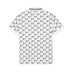 702 -  Áo Polo MLB Front Pattern Collar NY Monogram - Trắng Ivory - Code 3APQM0443 50IVS [HÀNG CHÍNH HÃNG]