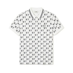 702 -  Áo Polo MLB Front Pattern Collar NY Monogram - Trắng Ivory - Code 3APQM0443 50IVS [HÀNG CHÍNH HÃNG]
