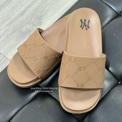 669 -  Dép MLB NY Mound Dia Monogram - Nâu - Code 3ALPAC123 50BRW [HÀNG CHÍNH HÃNG]
