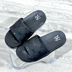 666 -  Dép MLB NY Mound Dia Monogram - Đen - Code 3ALPAC123 50BKS [HÀNG CHÍNH HÃNG]