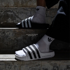 219 -  Dép Adidas Adilette 22 - Trắng Sọc Đen [HÀNG CHÍNH HÃNG]