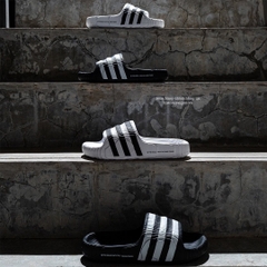 228 -  Dép Adidas Adilette 22 - Đen Viền Trắng [HÀNG CHÍNH HÃNG]