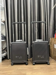 734 -  Vali Fila Embossed Logo - Size Cabin 22 Xách Tay - Đen Chì [HÀNG CHÍNH HÃNG]