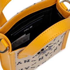 741 -  Túi MLB NY Diamond Monogram - Cellbag Dọc - Beige - Code 3ACRH012N 50BGS [HÀNG CHÍNH HÃNG]