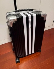 724 -  Vali Adidas Đen Sọc Trắng - Size Cabin 22 Xách Tay - Đen [HÀNG CHÍNH HÃNG]