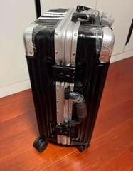 724 -  Vali Adidas Đen Sọc Trắng - Size Cabin 22 Xách Tay - Đen [HÀNG CHÍNH HÃNG]