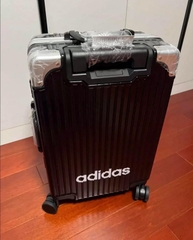 724 -  Vali Adidas Đen Sọc Trắng - Size Cabin 22 Xách Tay - Đen [HÀNG CHÍNH HÃNG]