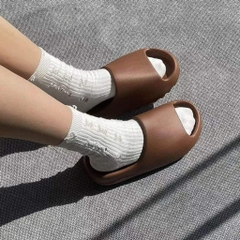 797 -  Dép Adidas Yeezy Slide Flax - Nâu Choco - Code FZ5896 [HÀNG CHÍNH HÃNG]