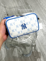616 -  Túi MLB Korea Monogram Jacquard Mini Cross Bag New York Yankees Sky Blue 3ACRS014N-50SBD [HÀNG CHÍNH HÃNG]